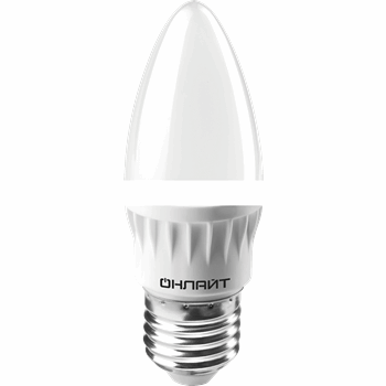 Лампа светодиодная LED 6вт Е27 дневной матовая свеча (61129 OLL-C37)