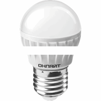 Лампа светодиодная LED 6вт Е27 дневной матовый шар (61138 OLL-G45)