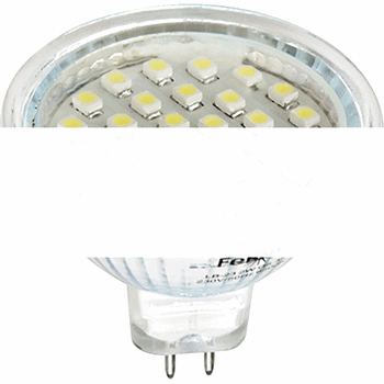 Лампа светодиодная LED LB-23 30LED(2W) 230V G5.3 синий 44х50mm MR16