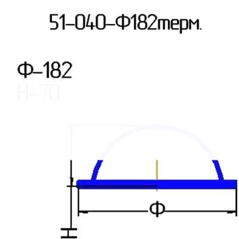 Стекло ННС 51-040-ф182 терм.пес