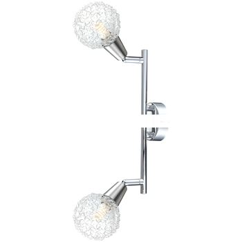 Светильник 2xE14x3W L30хW15хH22 incl. 300lm LED хром/никель матовый/стекло/алюминий