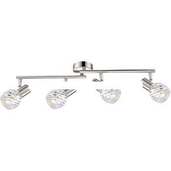 Светильник 4xE14x4W L60хW8хH14.5 incl. 400lm LED хром/никель матовый/стекло