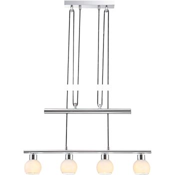 Светильник 4xGU10x4W L60.4хW8хH17 incl. 320lm LED хром/стекло