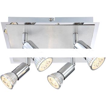 Светильник 4xGU10x6W L24хW24хH13.5 incl. 320lm LED хром/металл