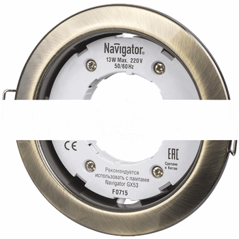 Светильник ФВО-13w GX53 черненая бронза (71283 NGX-R1)