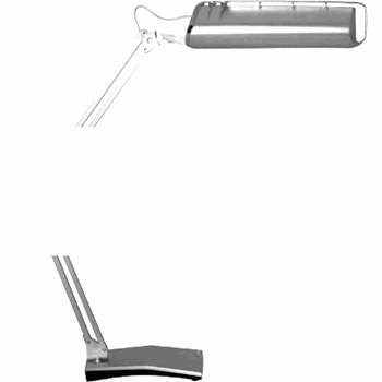 Светильник KT008.6A+С настольный+струбц. 220В 11Вт КЛЛ 2G7 серебро (KT008.6A+С серебро)