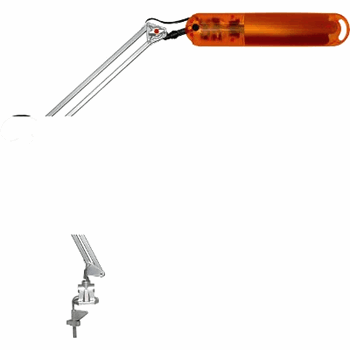 Светильник KT008С настольный/струбцина 220В 11Вт КЛЛ G23/2G7 прозрачно-оранжевый (KT008С прозр-оранж.)