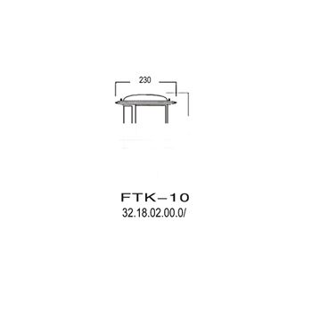 Светильник НБУ-1x60w E27 IP43 черный матовый Токио (FTK-HALF)