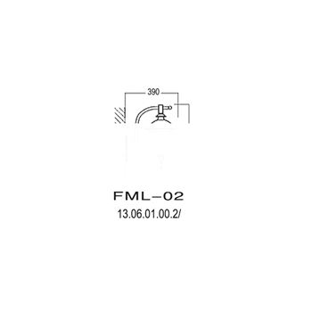 Светильник НБУ-60w E27 IP43 настенный прозрачный черный Амальфи медиум FML (FML-02)