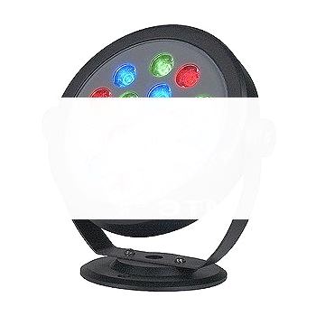 Светильник светодиодный Keto RGB LED Round 15Вт 350мА IP65 черный-красный/зеленый/голубой