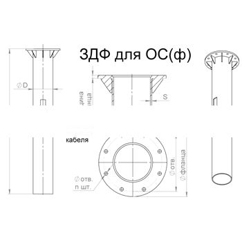 Закладная деталь фундамента 219х2.0 для опоры Александрия усиленная